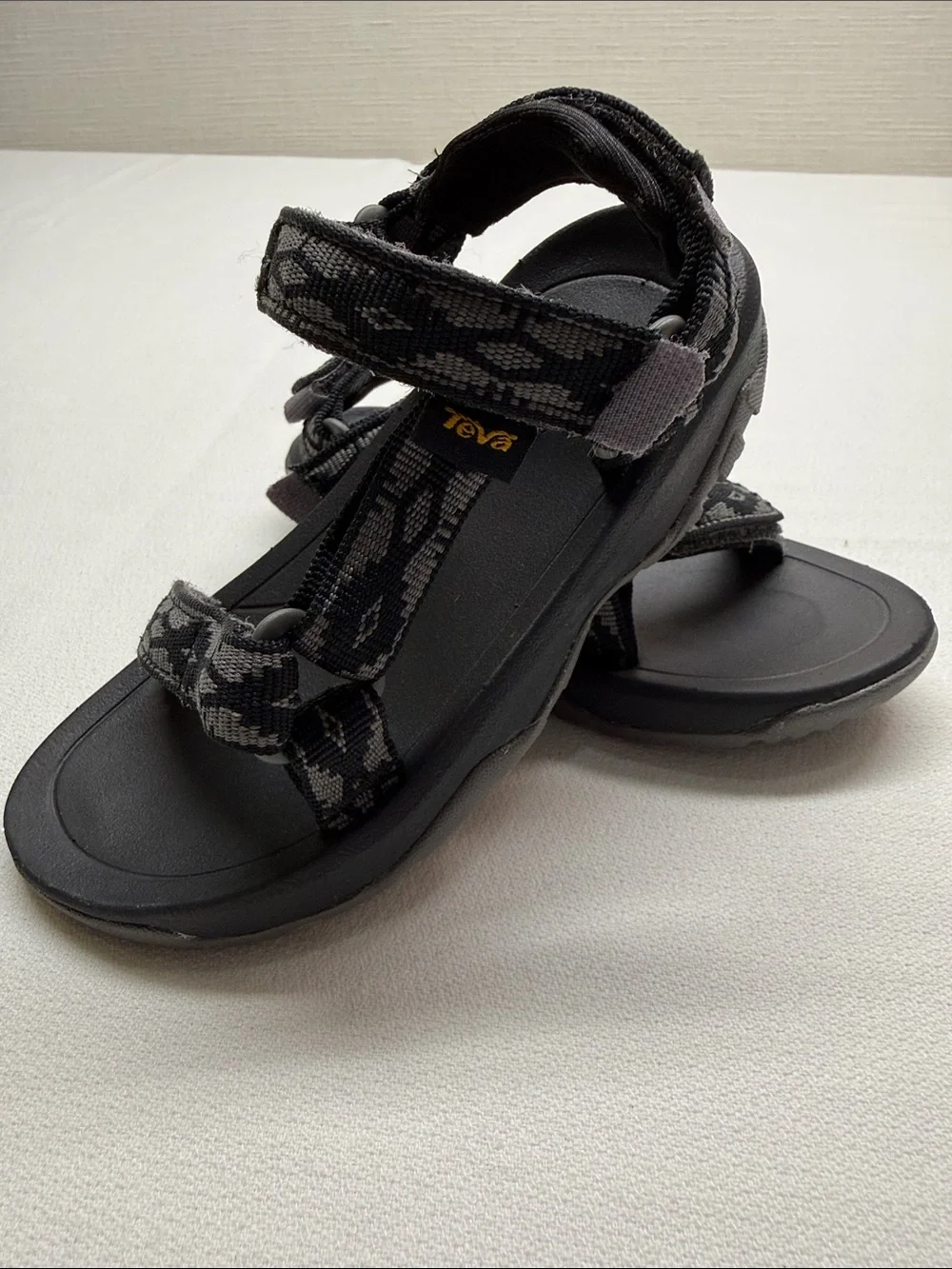 Teva Black and Gray Patterned Kids' Sport Sandals
